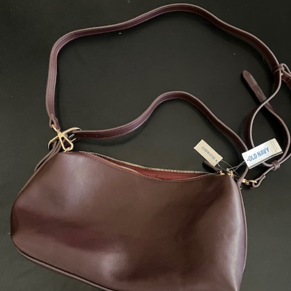 NWT Old Navy Convertible Carrie Crossbody Bag in Royal Burgundy